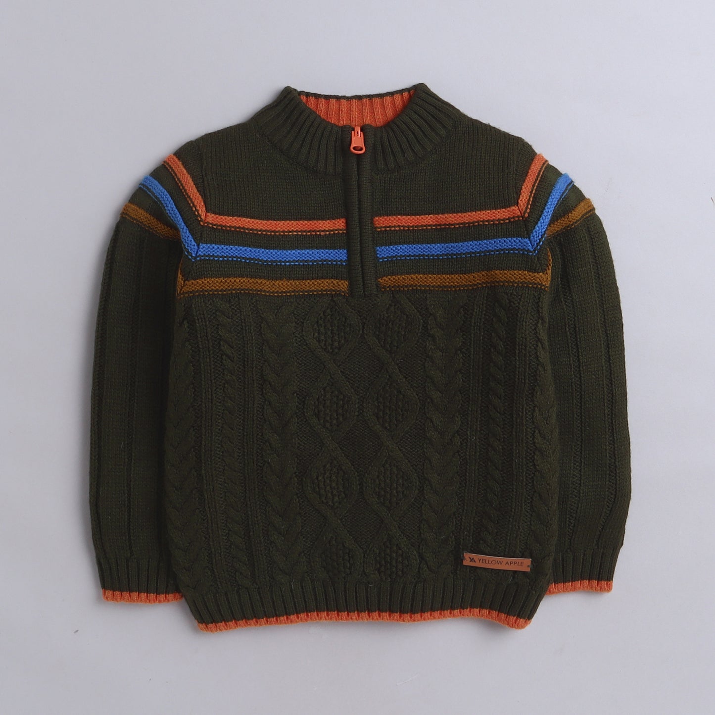 Yellow Apple-Warm Boys' Knit Sweater – Soft, Stylish & Comfortable Winter Wear