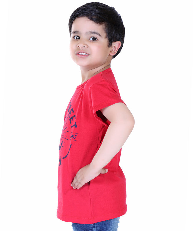 Half Sleeve Printed T-Shirts for Boys and Baby Boys Made with Pure Cotton