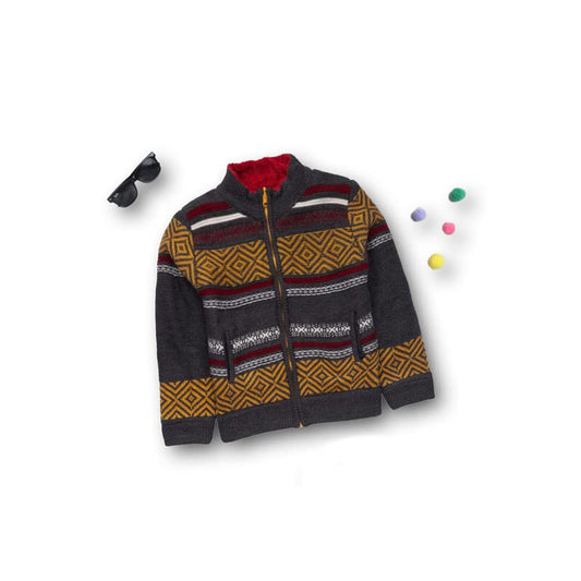 Kids Woolen Warm Sweater with Inner Fleece for Boys