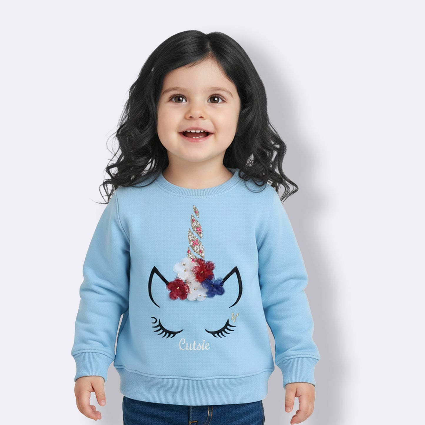 Beautiful Embroidered Woolen Warm Sweater Full Sleeve for Grils