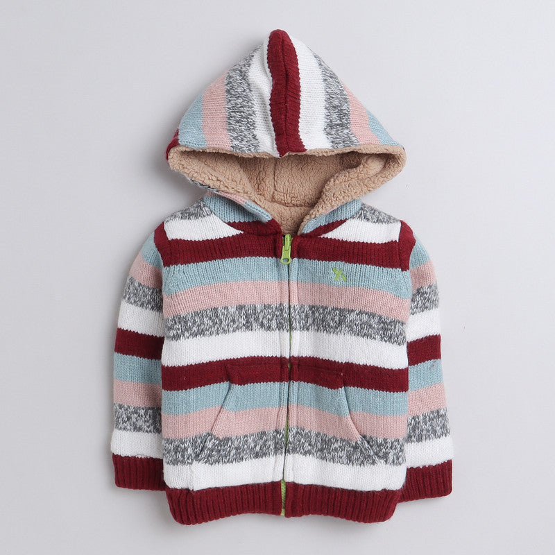 Kids Woolen Warm Hoody with Inner Fleece for Boys