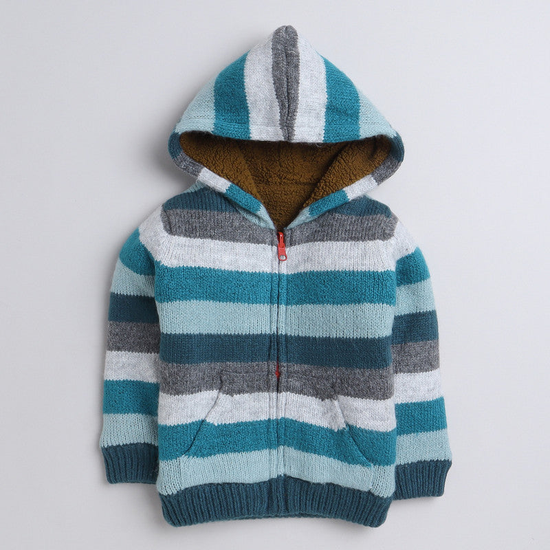 Kids Woolen Warm Hoody with Inner Fleece for Boys