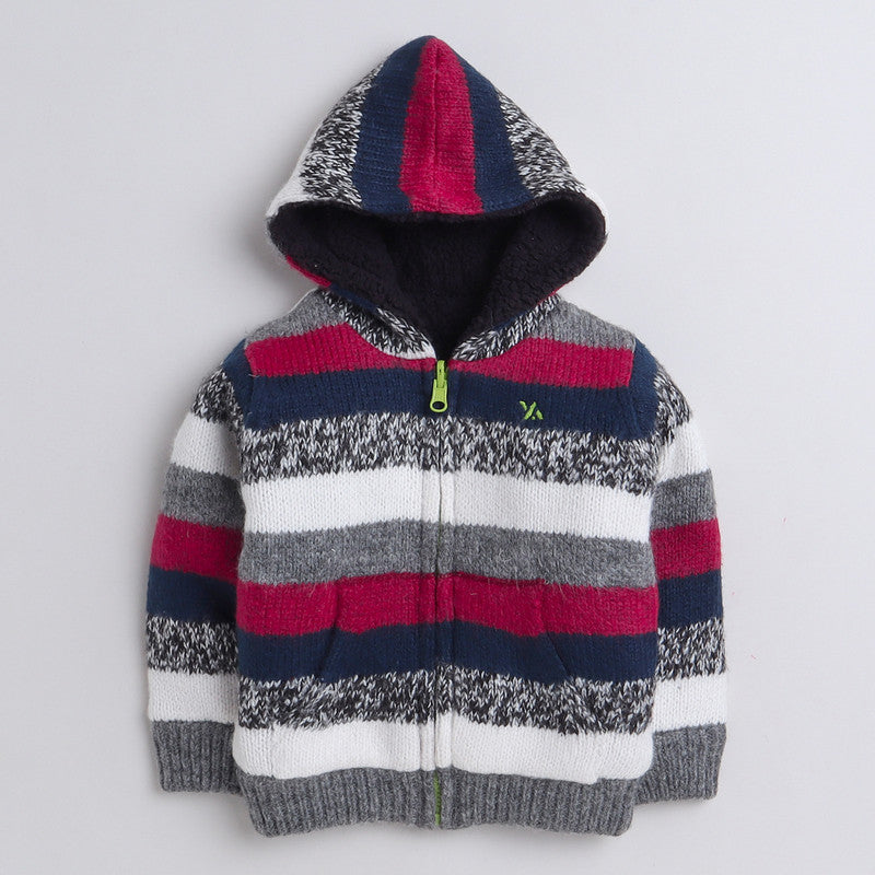 Kids Woolen Warm Hoody with Inner Fleece for Boys