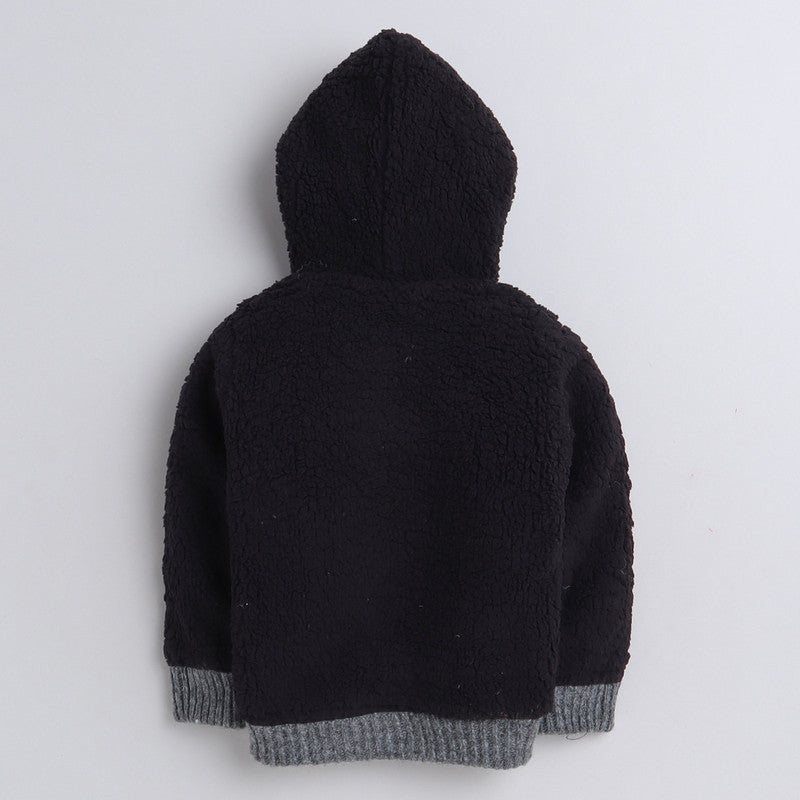 Kids Woolen Warm Hoody with Inner Fleece for Boys