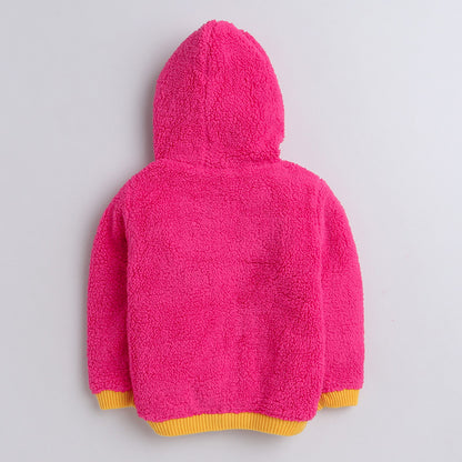 Yellow Apple Kids Woolen Warm Sweater Full Sleeve with Inner Fleece for Girls