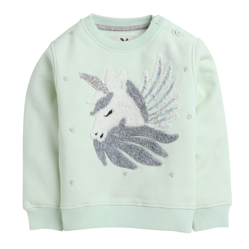 Beautiful Embellished Design Warm Sweater For Girls