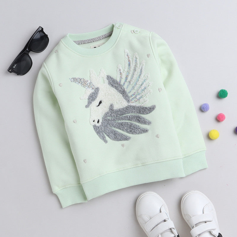 Beautiful Embellished Design Warm Sweater For Girls