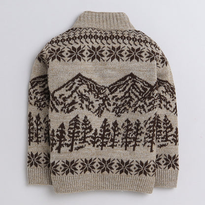 Traditional Fair Isle Knitting Pattern Warm Sweater for Boys