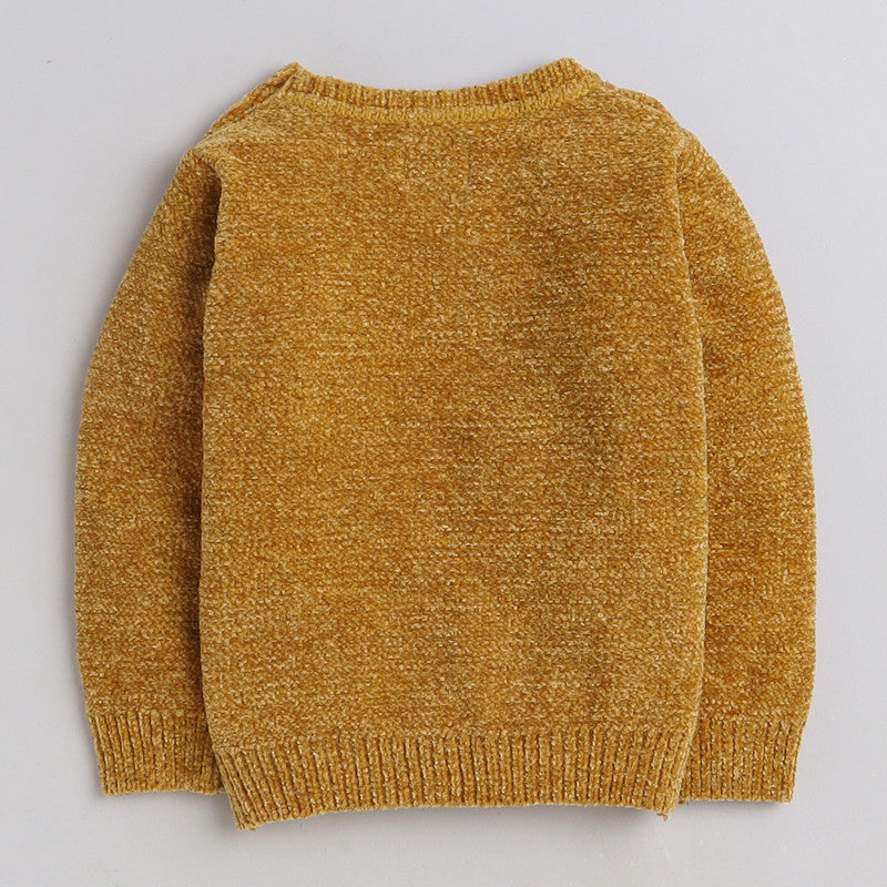 Cozy and Warm Girls Woolen Sweater Full Sleeve with Round Neck