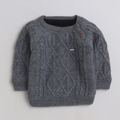 Cozy Woolen Warm Sweater Full Sleeve with Round Neck for Boys