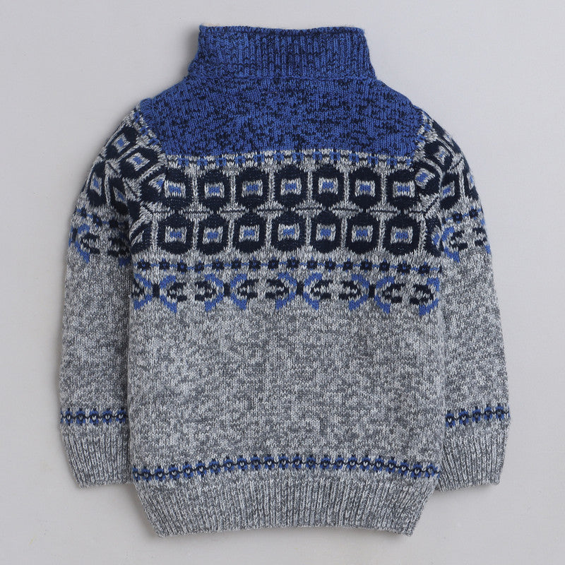 Boys Woolen Warn Sweater Full Sleeve with Inner Fur Fleece