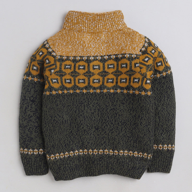 Boys Woolen Warn Sweater Full Sleeve with Inner Fur Fleece