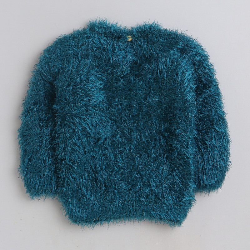 Beautiful Embellished Design Warm Sweater For Girls