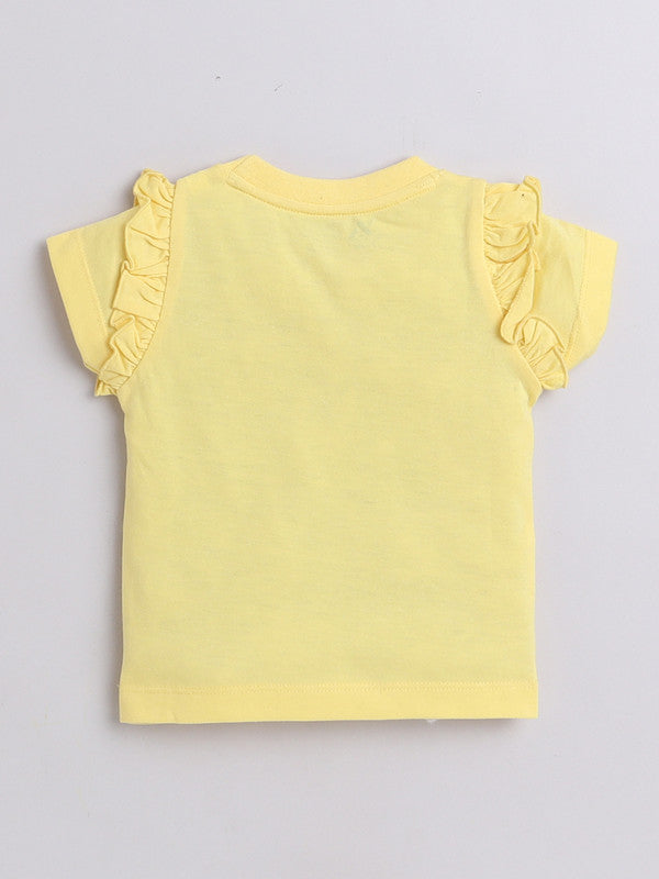 Half Sleeve Printed Cotton T-Shirts for Girls and Baby Girls