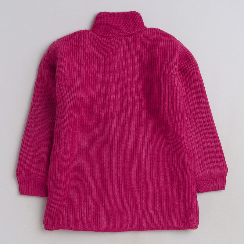 Cozy and Warm Girls Woolen Sweater Full Sleeve with Round Neck