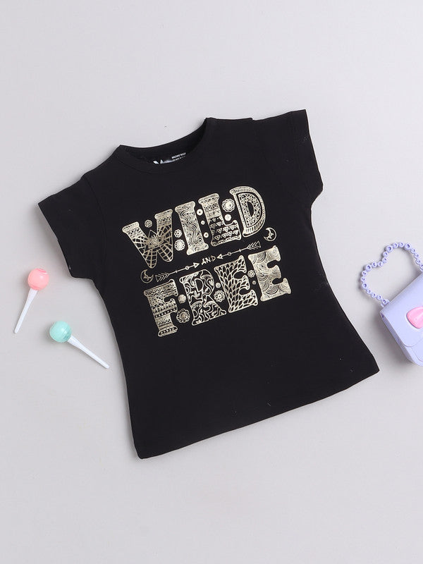 Half Sleeve Printed Cotton T-Shirts for Girls and Baby Girls