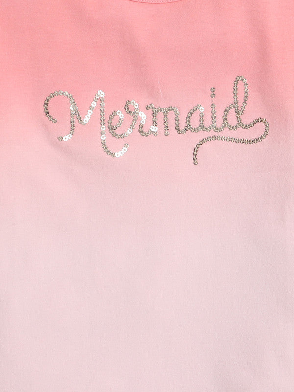 Princess Embellished Half Sleeve Cotton T-Shirts for Girls and Baby Girls