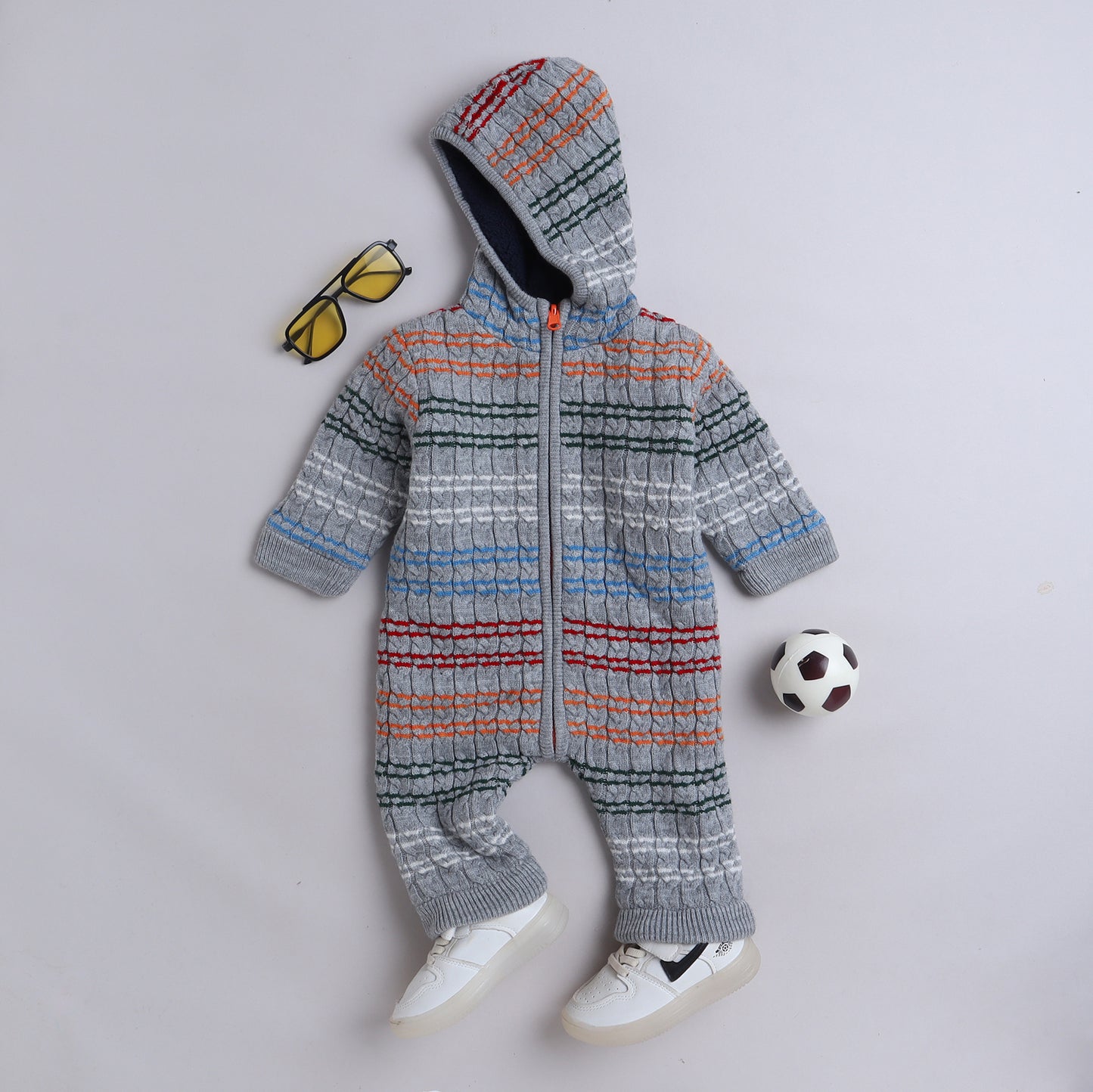 Babies Woolen Romper With Inner Fleece