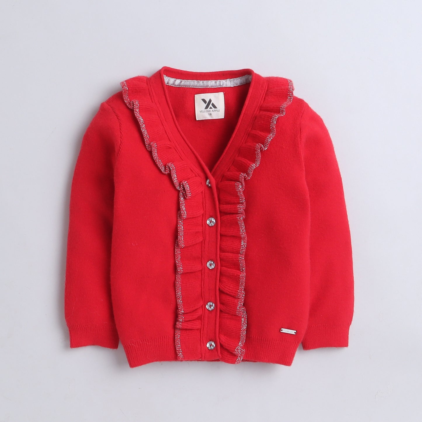 Baby Girls Full Sleeve Self Design Sweatshirt