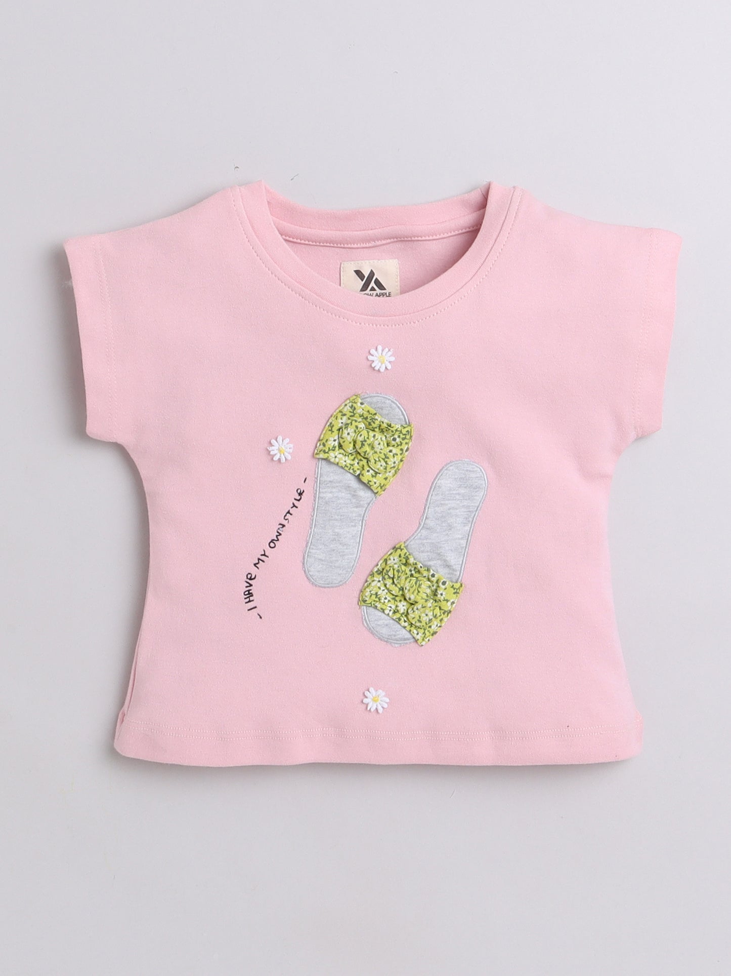 Designer Half Sleeve Cotton T-Shirts for Girls and Baby Girls