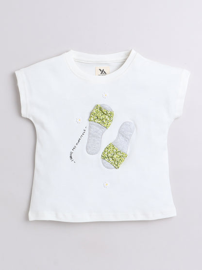 Designer Half Sleeve Cotton T-Shirts for Girls and Baby Girls
