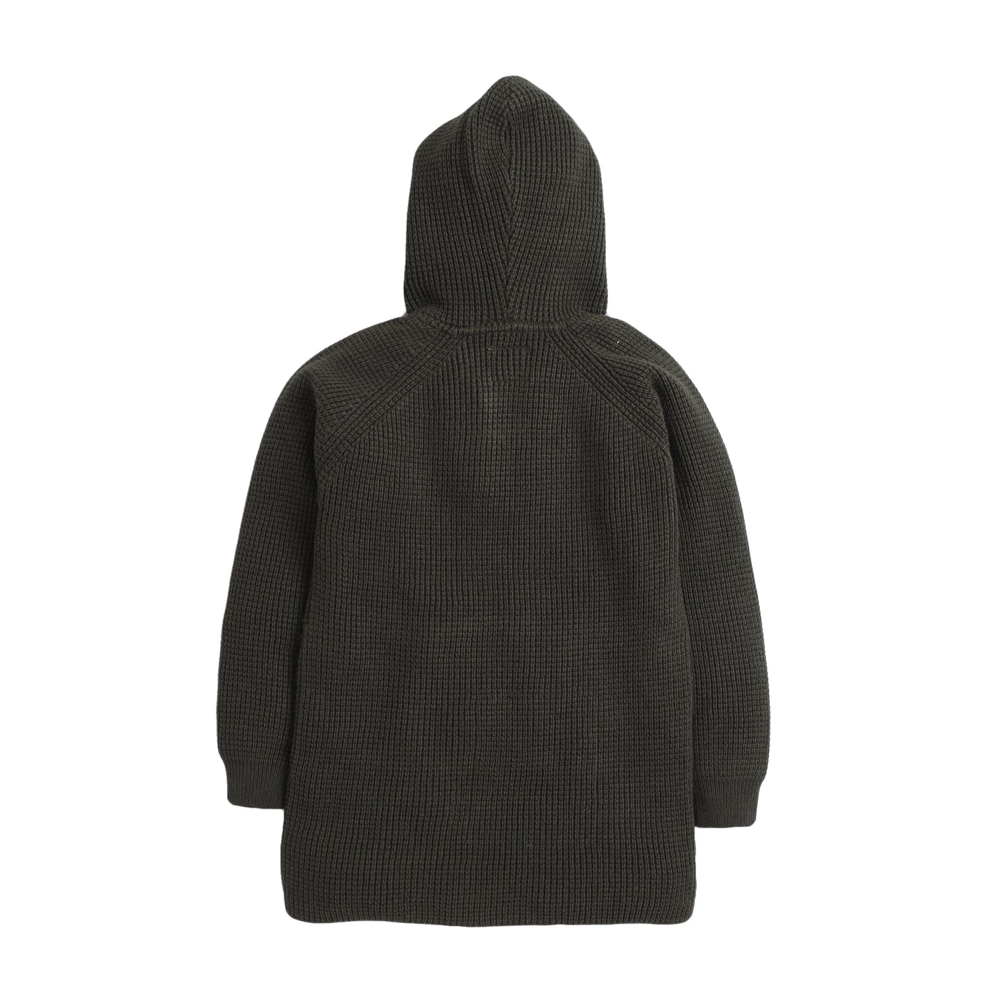 Baby Girls Self Design Hooded Neck Sweater