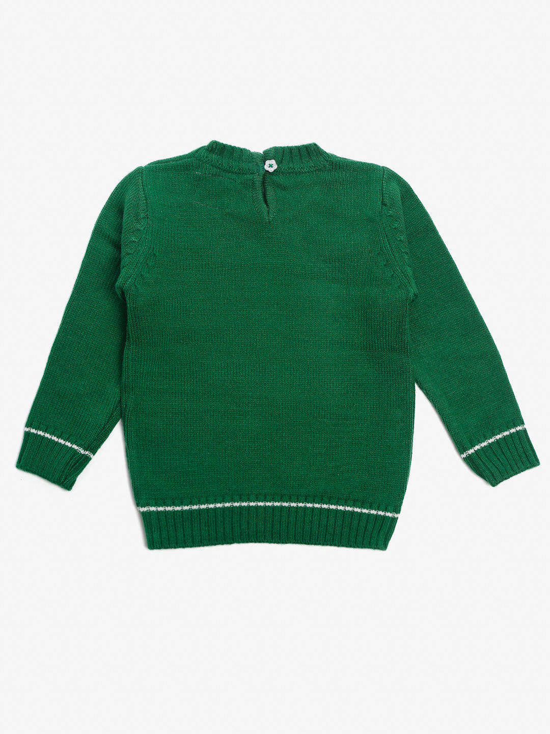 Yellow Apple-Knitted Sweater – Cozy Winter Wear for Girls | Festive Snowflake Design