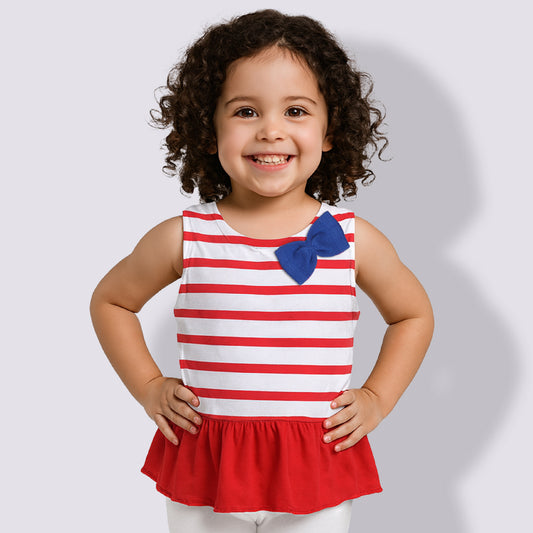 Half Sleeve Printed Cotton Frock for Girls and Baby Girls