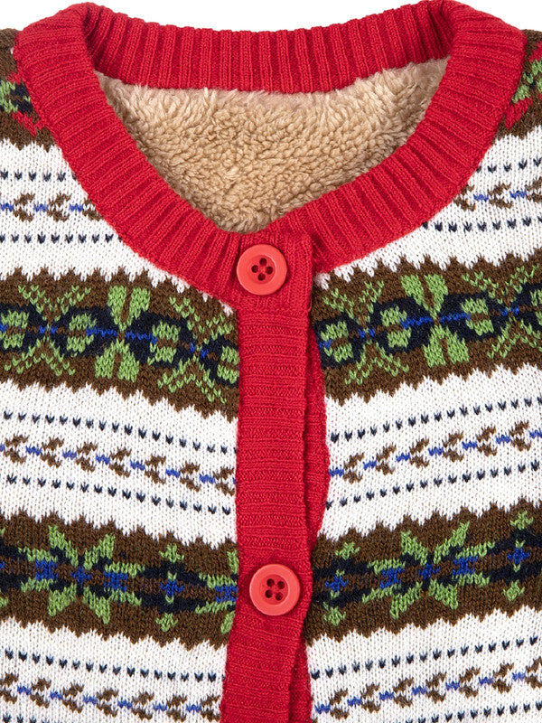 Babies Woolen Romper Fair Isle Knitting Pattern