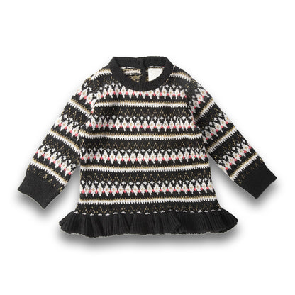 Beautiful Black Color Woolen Warm Sweater Full Sleeve for Girls