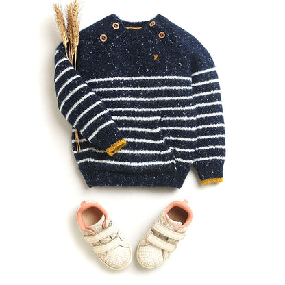 Kids Woolen Warm Sweater Full Sleeve with Round Neck for Boys