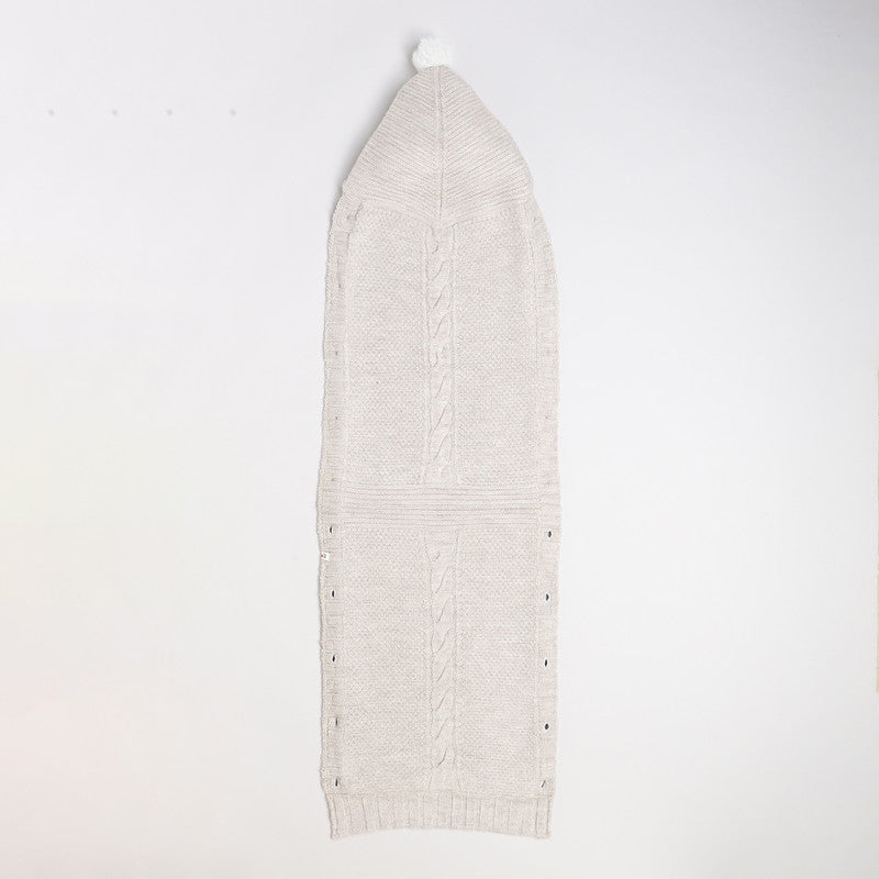 Yellow Apple Knitted Baby Sleeping Bag with Hood | Soft & Warm Infant Winter Sleep Sack