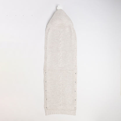 Yellow Apple Knitted Baby Sleeping Bag with Hood | Soft & Warm Infant Winter Sleep Sack