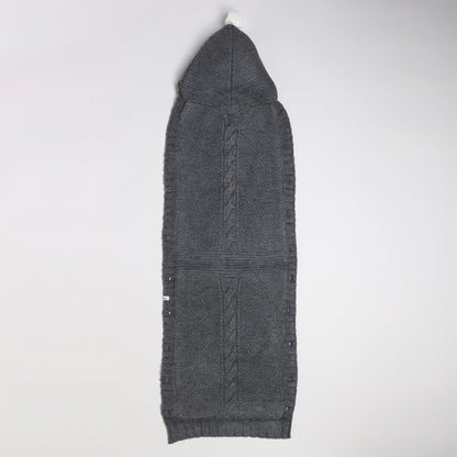 Yellow Apple Knitted Baby Sleeping Bag with Hood | Soft & Warm Infant Winter Sleep Sack