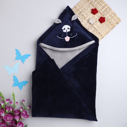 Yellow Apple Soft Baby Hooded Blanket |Plush Winter Wrap for Newborns & Toddlers with Cute Ears