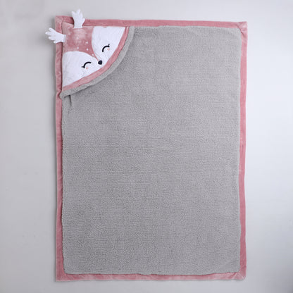 Yellow Apple Soft Baby Hooded Blanket |Plush Winter Wrap for Newborns & Toddlers with Cute Ears