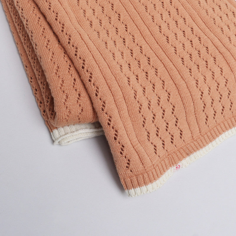 Soft Knitted Baby Blanket | Lightweight Breathable Blanket for Newborns