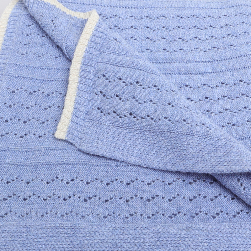 Soft Knitted Baby Blanket | Lightweight Breathable Blanket for Newborns