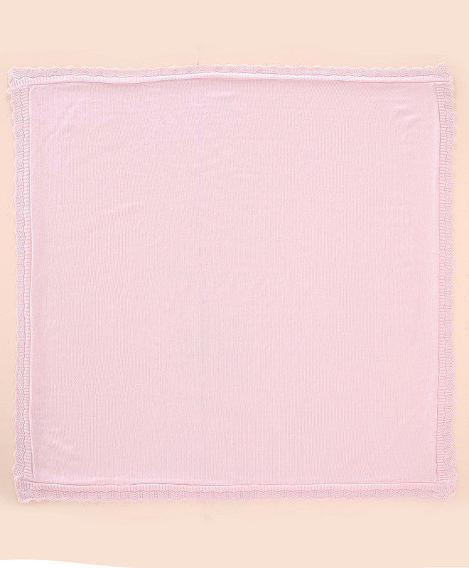 Newborn All Season Cotton Knitted Baby Blanket | Ultra Soft Breathable Receiving Blanket | Lightweight Swaddle, Crib & Stroller Blanke