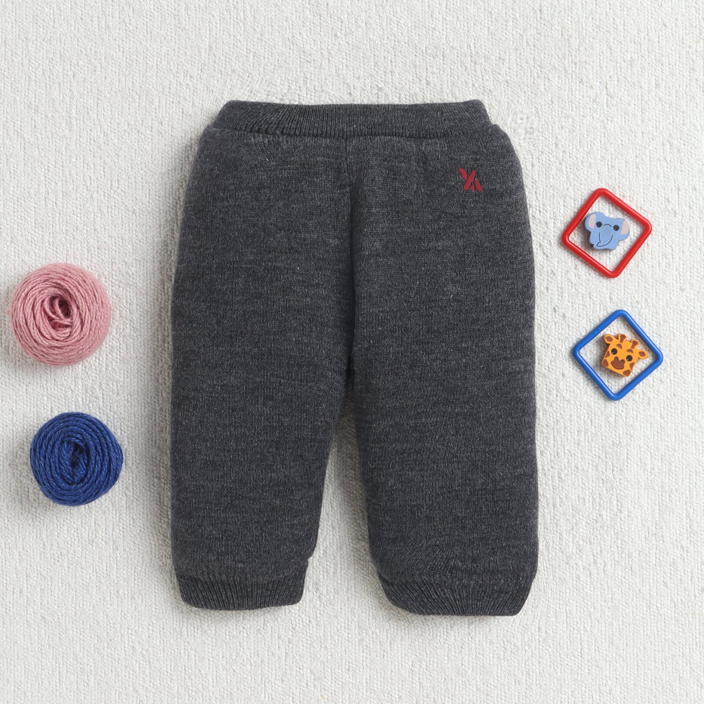 Yellow Apple Unisex Baby & Kids Winter Lowers – Soft Knit Warm Jogger Pants for Boys & Girls