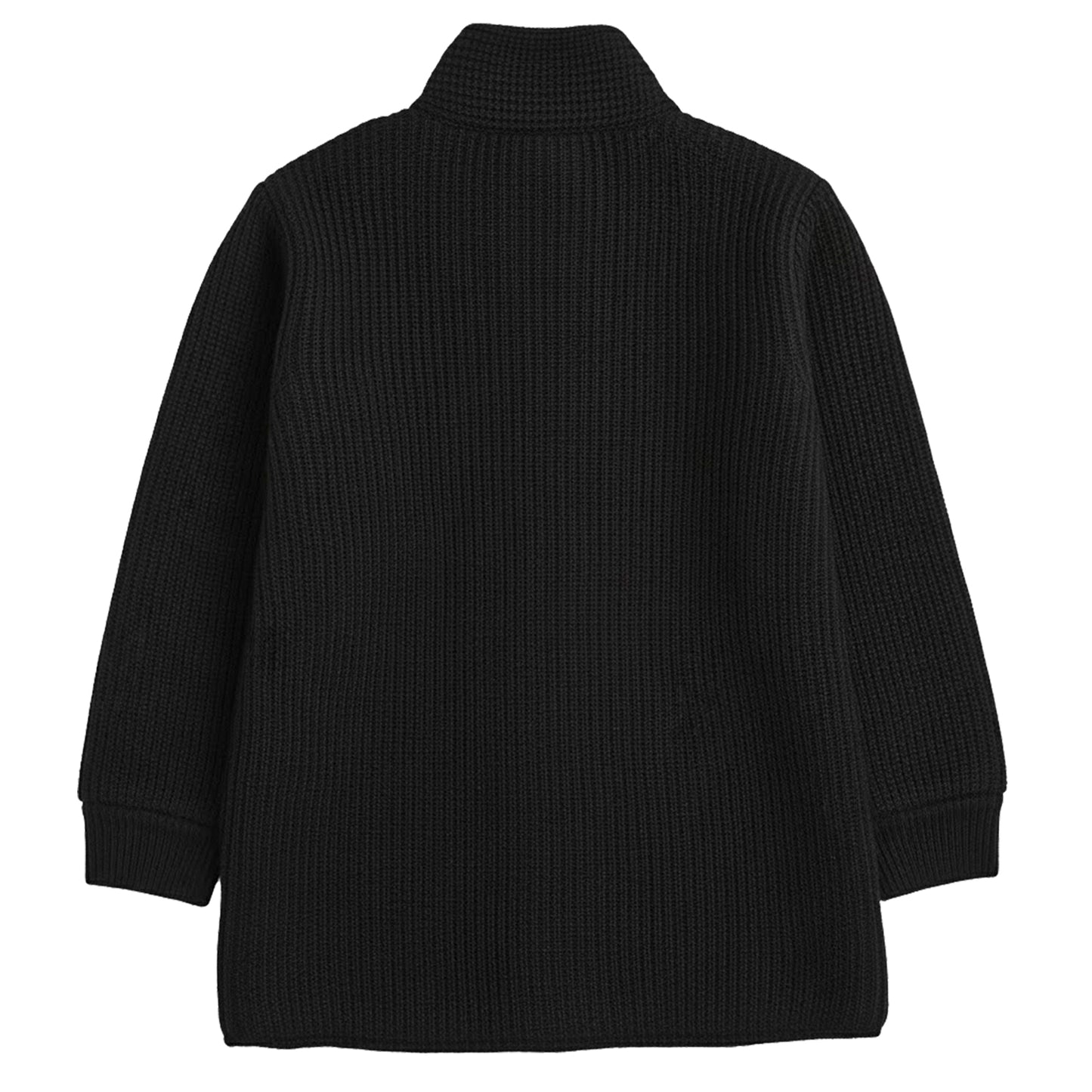 Yellow Apple-Kids Premium Long Buttoned Winter Cardigan | Soft Knitted Warm Coat for Girls