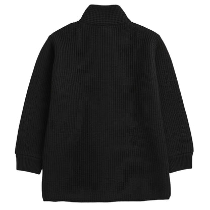 Yellow Apple-Kids Premium Long Buttoned Winter Cardigan | Soft Knitted Warm Coat for Girls