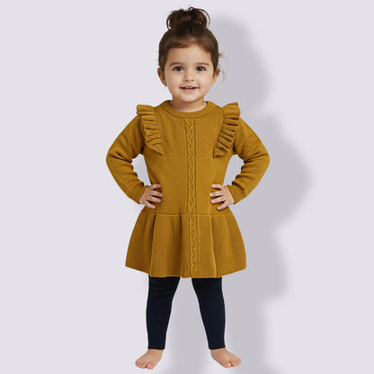 Yellow Apple Full Sleeves Girls Casual Clothing Set Winter Warm High Neck T-Shirt & Pant/Sleepwear/PJ Set/Pyjama Set/Nightsuit