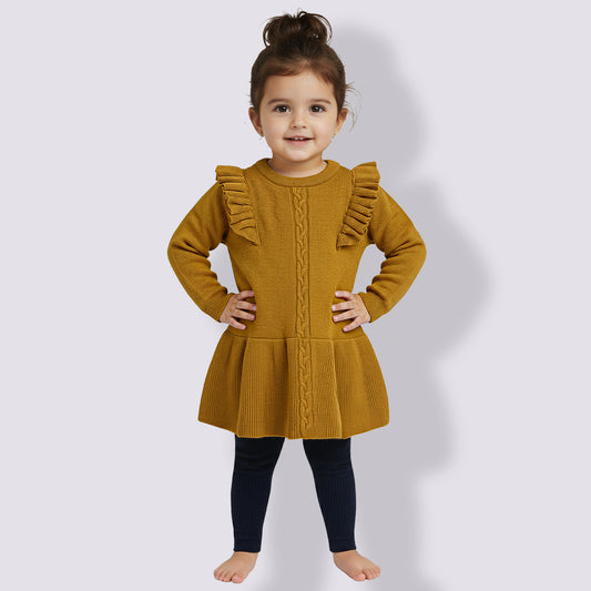 Yellow Apple Full Sleeves Girls Casual Clothing Set Winter Warm High Neck T-Shirt & Pant/Sleepwear/PJ Set/Pyjama Set/Nightsuit