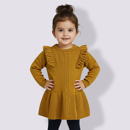 Yellow Apple Full Sleeves Girls Casual Clothing Set Winter Warm High Neck T-Shirt & Pant/Sleepwear/PJ Set/Pyjama Set/Nightsuit