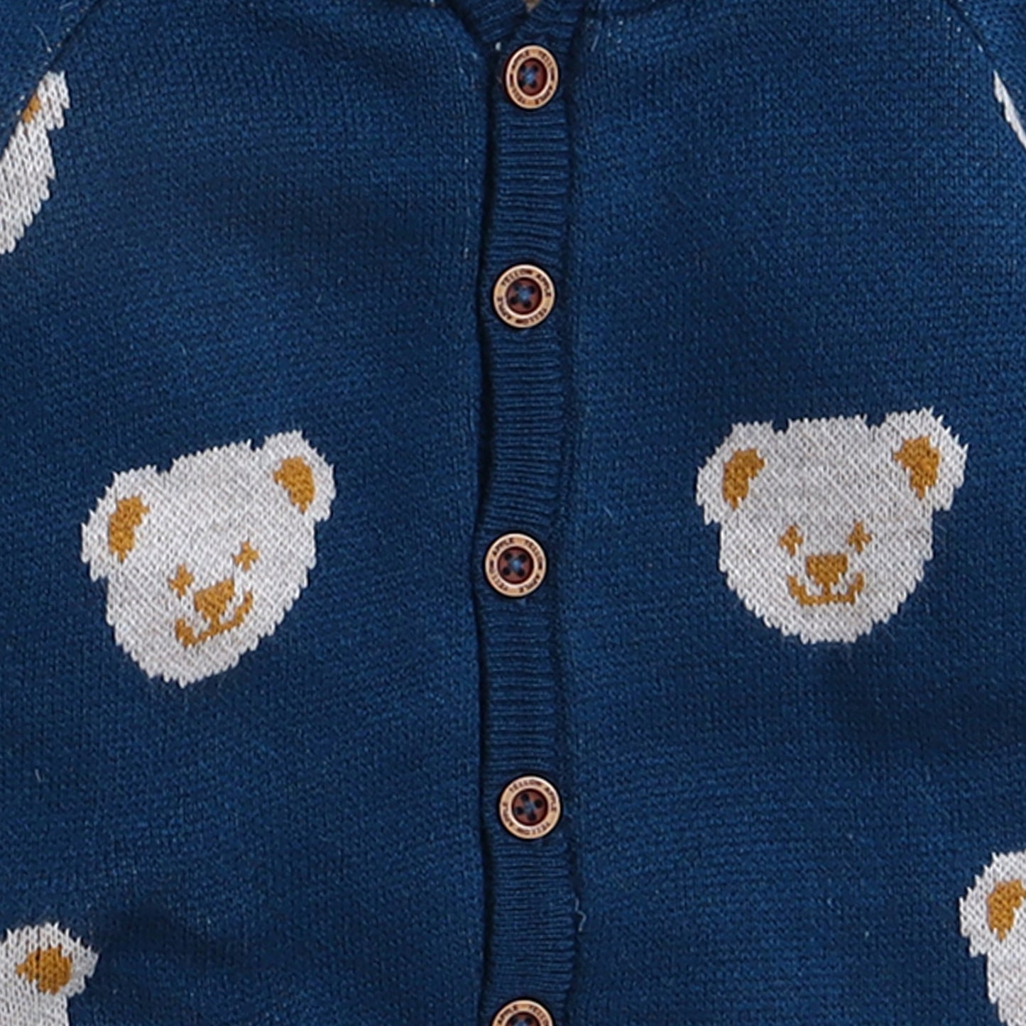 Yellow Apple- Cute Teddy Bear Hooded Baby Romper | Cozy Winter Knitwear for Infants