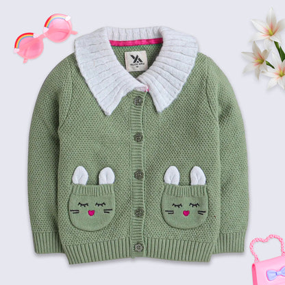 Beautiful Baby Girl Self Design Sweater