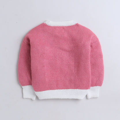 Baby Girls Full Sleeve Self Design Sweatshirt
