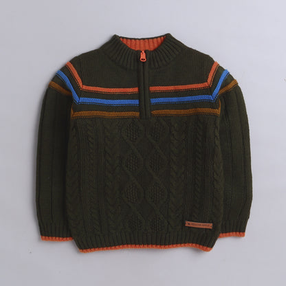 Yellow Apple-Warm Boys' Knit Sweater – Soft, Stylish & Comfortable Winter Wear