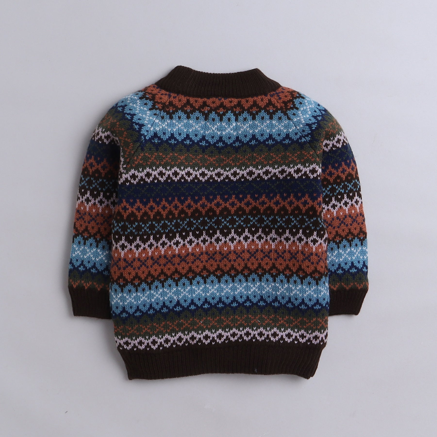 Boys Cozy Knitted Sweater | Warm Winter Pullover | Fair Isle Pattern | Soft Wool-Blend Knit